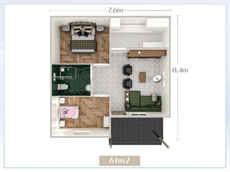 Prefabrik Ev 61 m2 Tek Katl�