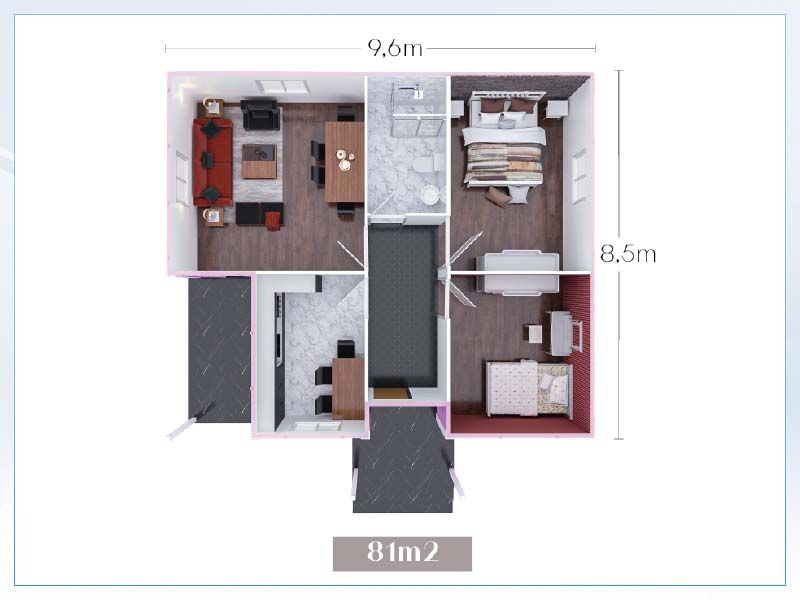 Prefabrik Ev 81 m2 Tek Katl�