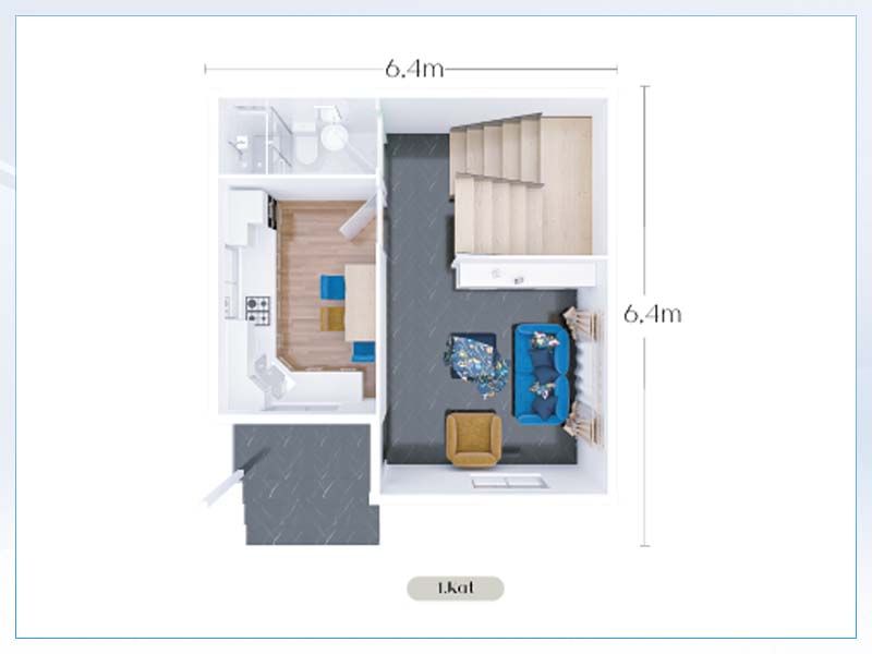 Prefabrik Ev 82 m2 �ki Katl�