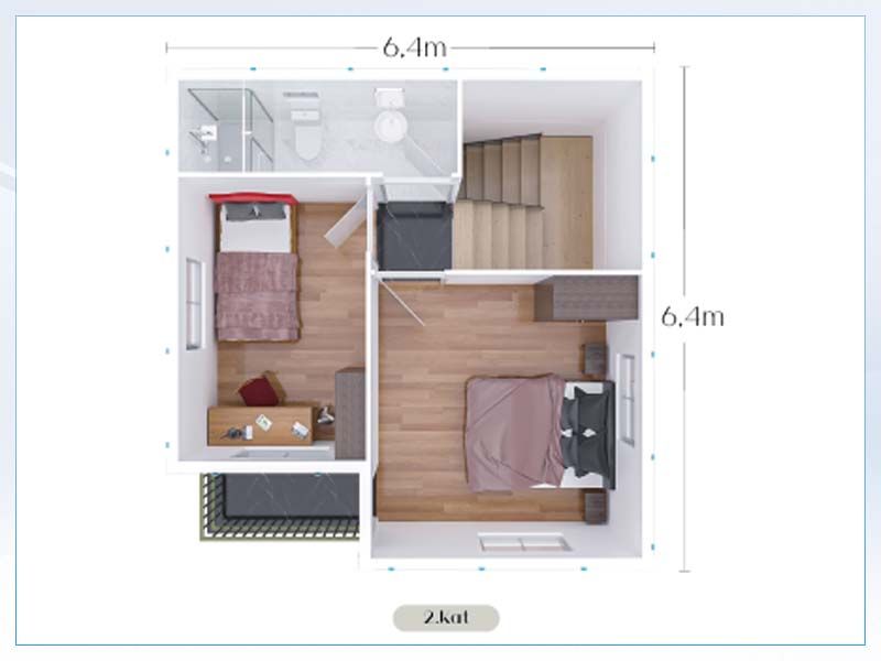 Prefabrik Ev 82 m2 �ki Katl�