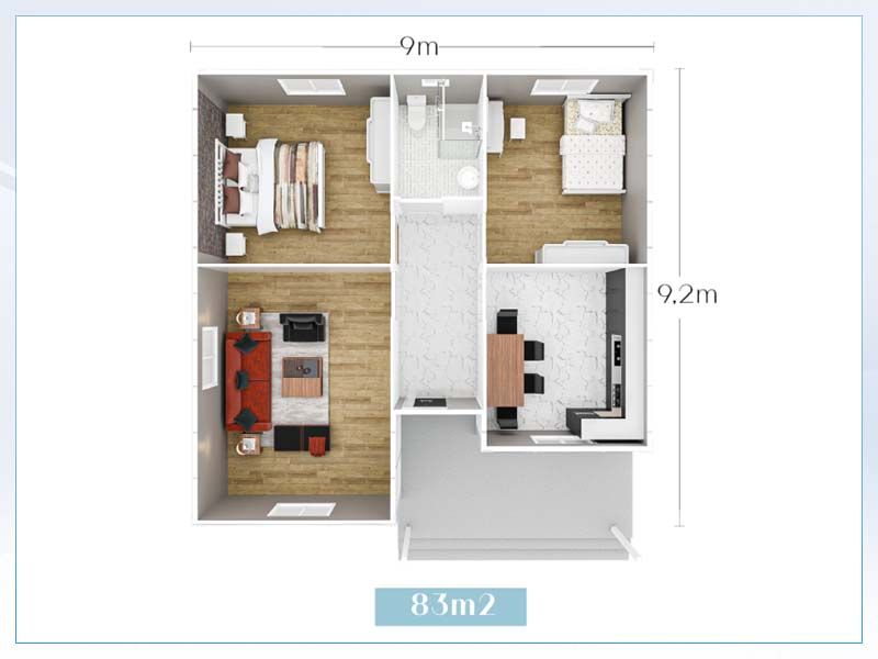 Prefabrik Ev 83 m2 Tek Katl�