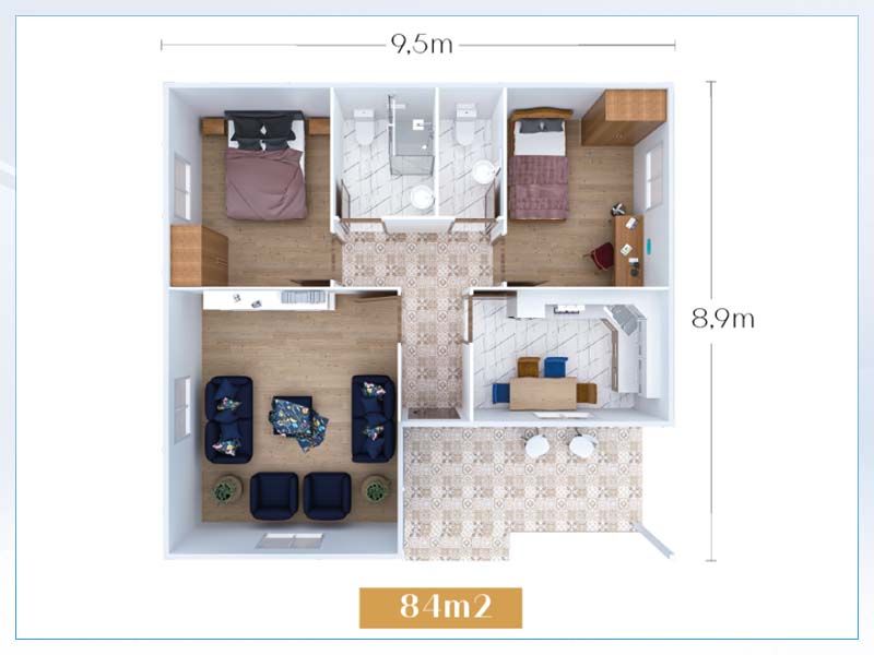 Prefabrik Ev 84 m2 Tek Katl�
