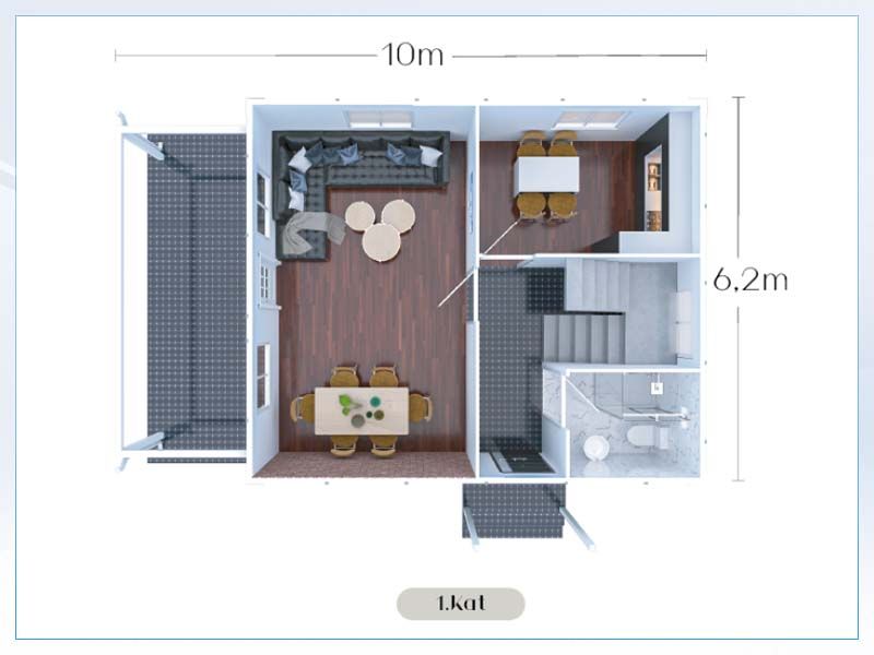 Prefabrik Ev 124 m2 �ki Katl�