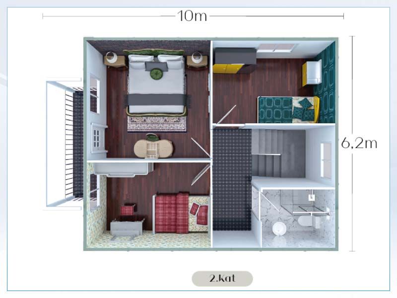 Prefabrik Ev 124 m2 �ki Katl�