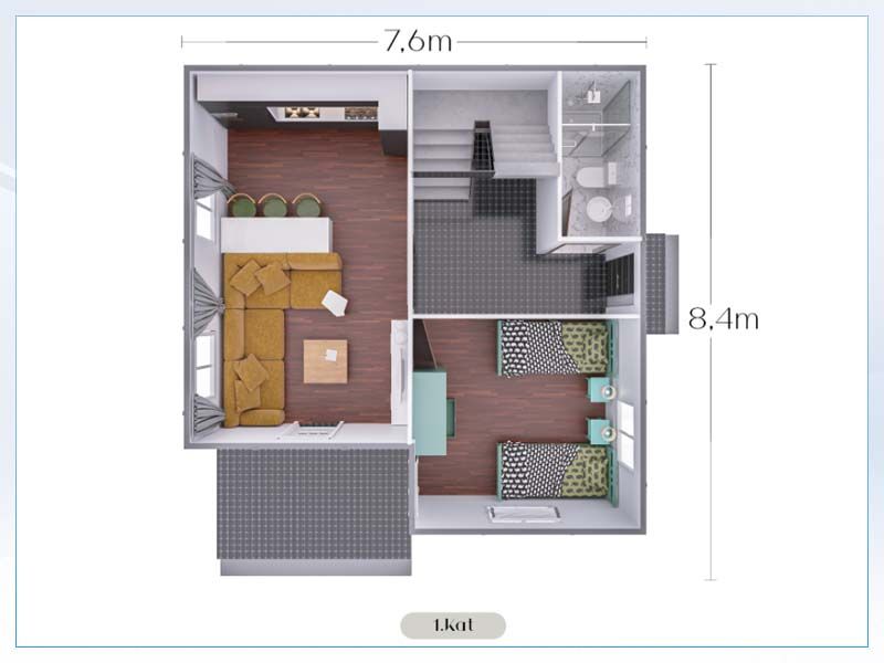 Prefabrik Ev 128 m2 �ki Katl�