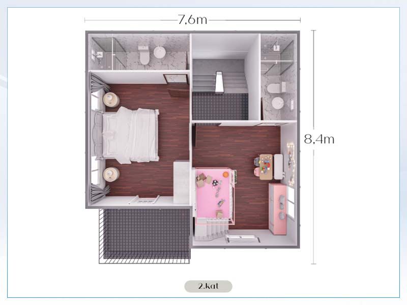 Prefabrik Ev 128 m2 �ki Katl�