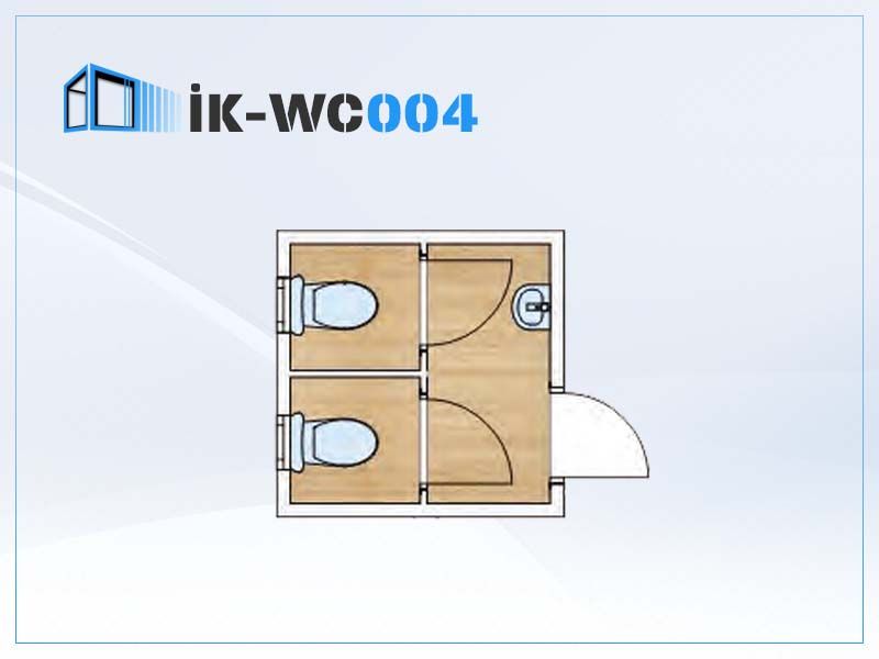 Seyyar WC Konteyneri 2 Tuvaletli (alafranga) �K WC004 Model